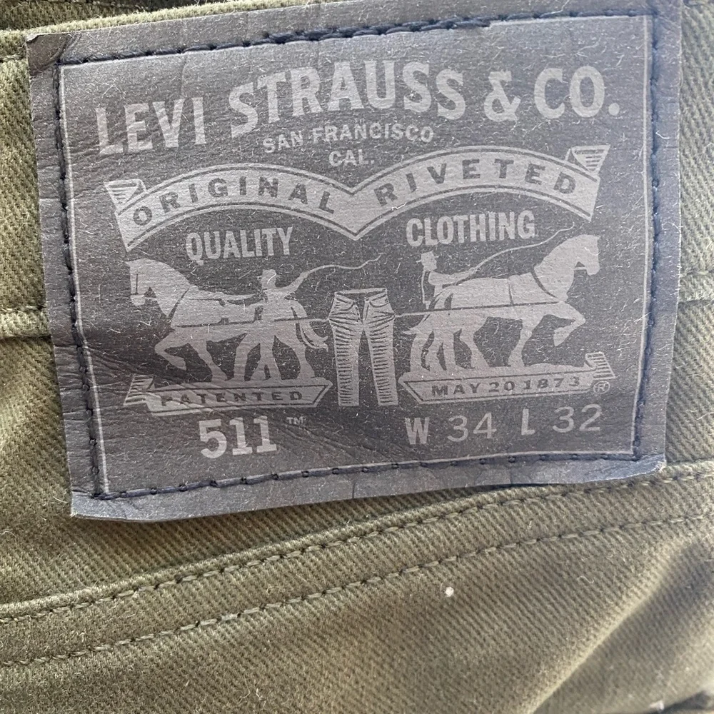 Levi's 511 Commuter Men's Slim Fit Strait GREEN Reflective Jeans - Picture 3 of 13